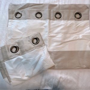 Threshold Gold & White Large Stripe Curtains